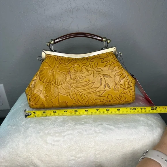 Patricia Nash Mustard Floral Embossed - Picture 8 of 13